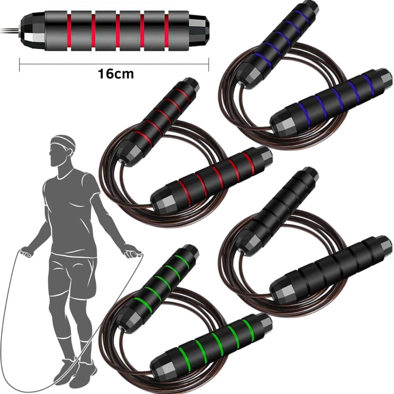 Corda De Pular Speed Rope Crossfit Profissional Fitness Esportiva Com Rolamento e Cabo De Aço Com Tamanho Ajustável 3m