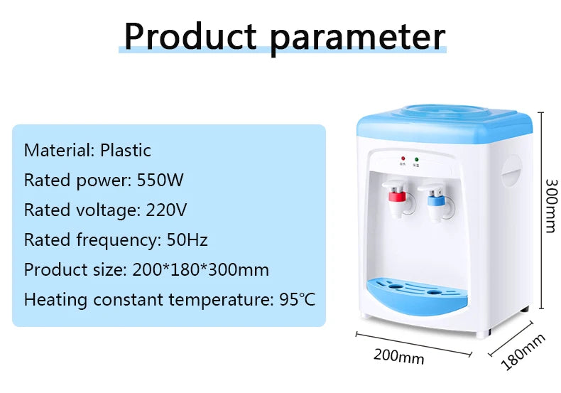 DMWD 550W Household Electric Water Dispenser Desktop Water Heater Mini Water Boiler Drinking Fountain Constant temperature 95℃