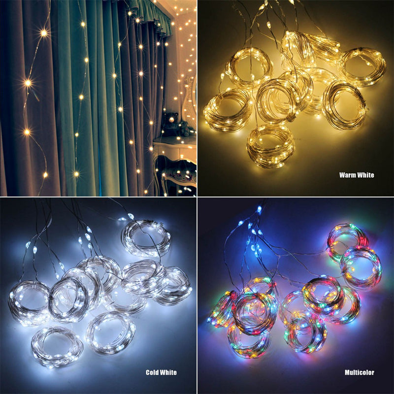 3M LED Curtain String Light Christmas Fairy Lights Garland Icicle Lights for Wedding Party Home Garden Decoration