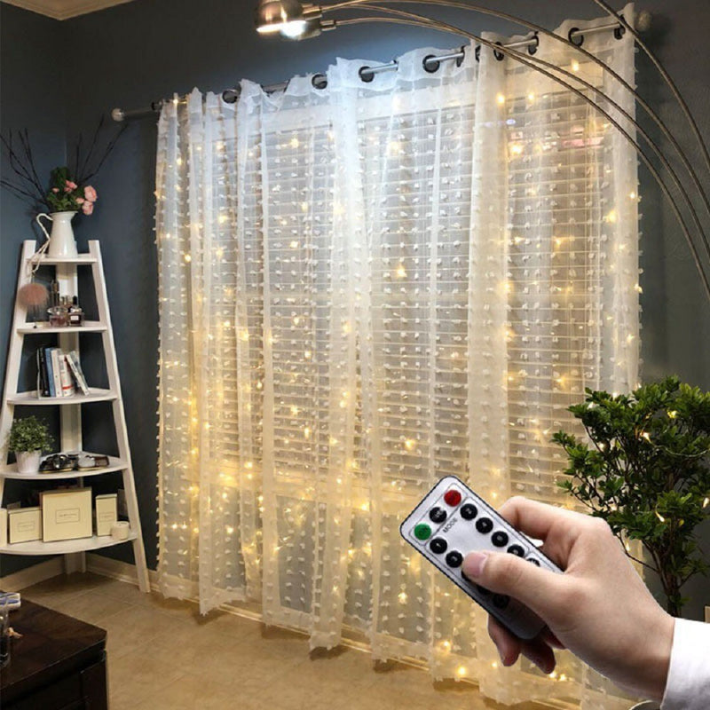 3M LED Curtain String Light Christmas Fairy Lights Garland Icicle Lights for Wedding Party Home Garden Decoration