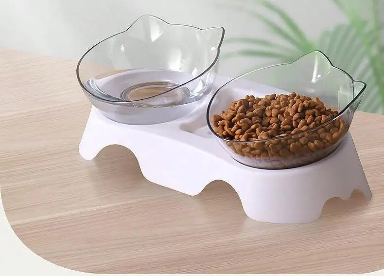 Pet Bowl for Cats and Dogs, Automatic Drinking Water Feeder, Cat Bowl with Slanted Mouth, Single and Double Bowl, Cat Food Bowl, Dog Bowl, Pet Supplies