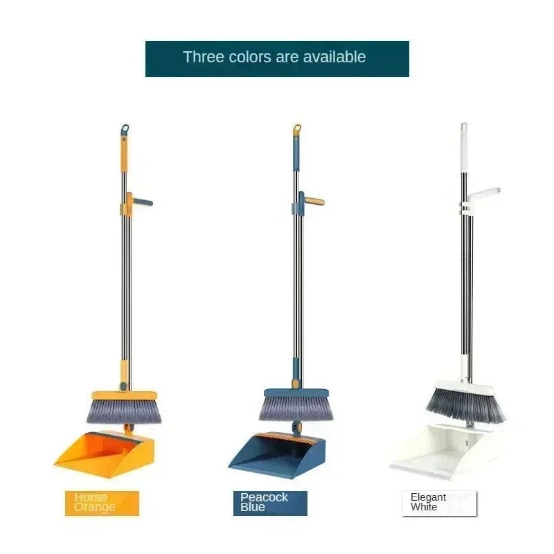 Broom set Household broom broom Dustpan set Brush head sweeping Individual sweep broom Foldable garbage shovel broom