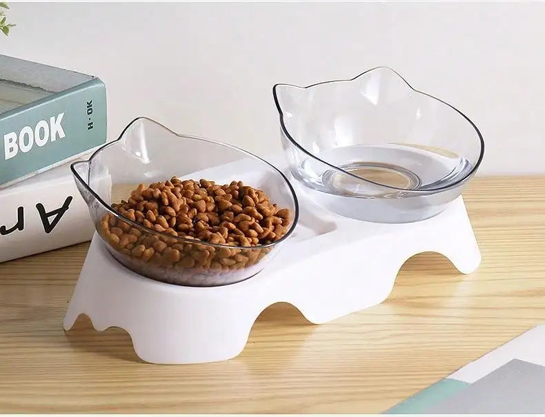 Pet Bowl for Cats and Dogs, Automatic Drinking Water Feeder, Cat Bowl with Slanted Mouth, Single and Double Bowl, Cat Food Bowl, Dog Bowl, Pet Supplies