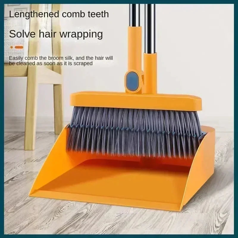 Broom set Household broom broom Dustpan set Brush head sweeping Individual sweep broom Foldable garbage shovel broom