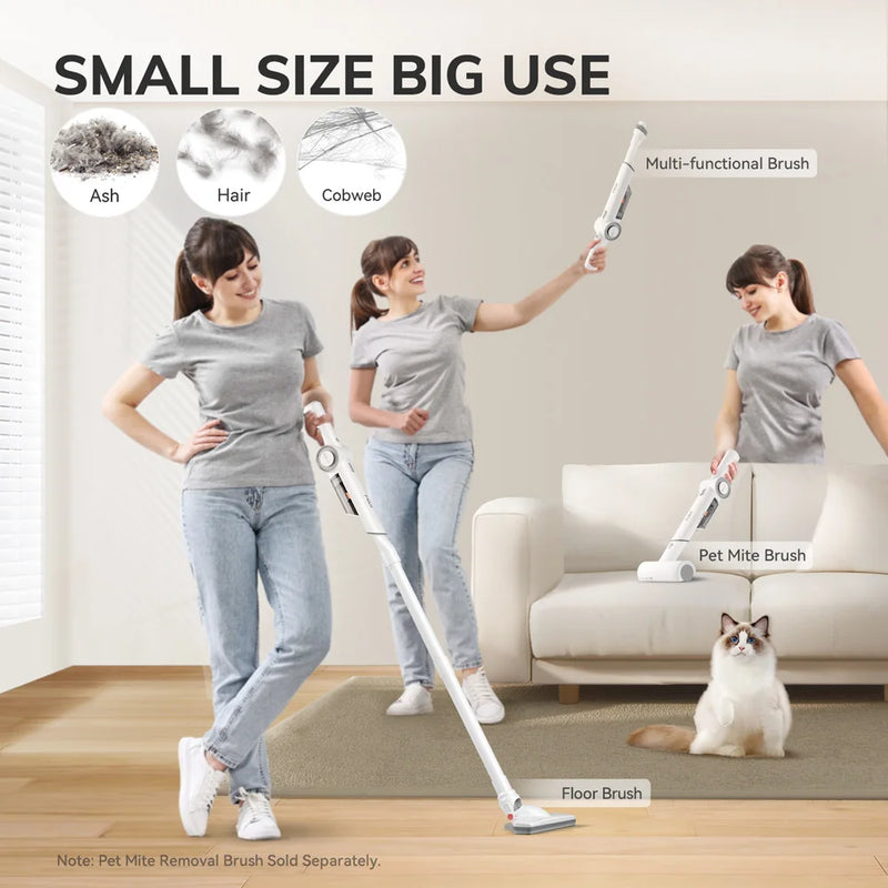 MIUI Portable Handheld Vacuum Cleaner, Multi-Function Vacuum Cleaner Suitable for Pet Hair, Household & Car, Lightweight,White