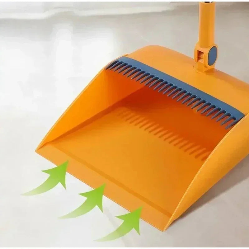 Broom set Household broom broom Dustpan set Brush head sweeping Individual sweep broom Foldable garbage shovel broom