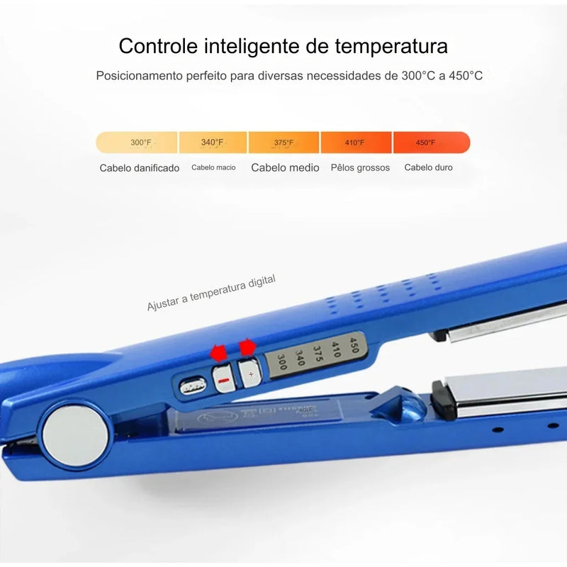 Kit 3 em 1 Prancha Chapinha Íon Titânio Iônica Profissional 450f Prancha de Cabelo 110/220v