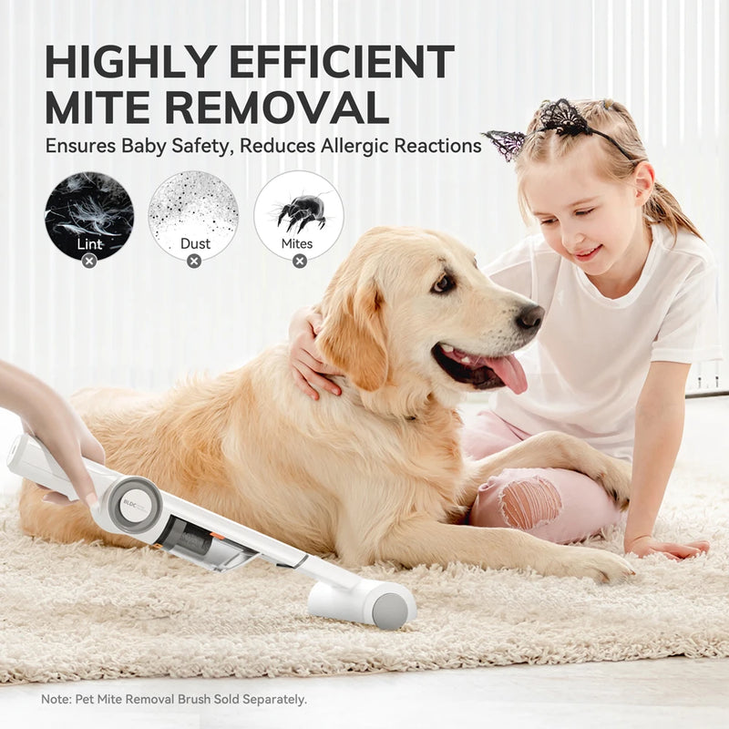 MIUI Portable Handheld Vacuum Cleaner, Multi-Function Vacuum Cleaner Suitable for Pet Hair, Household & Car, Lightweight,White