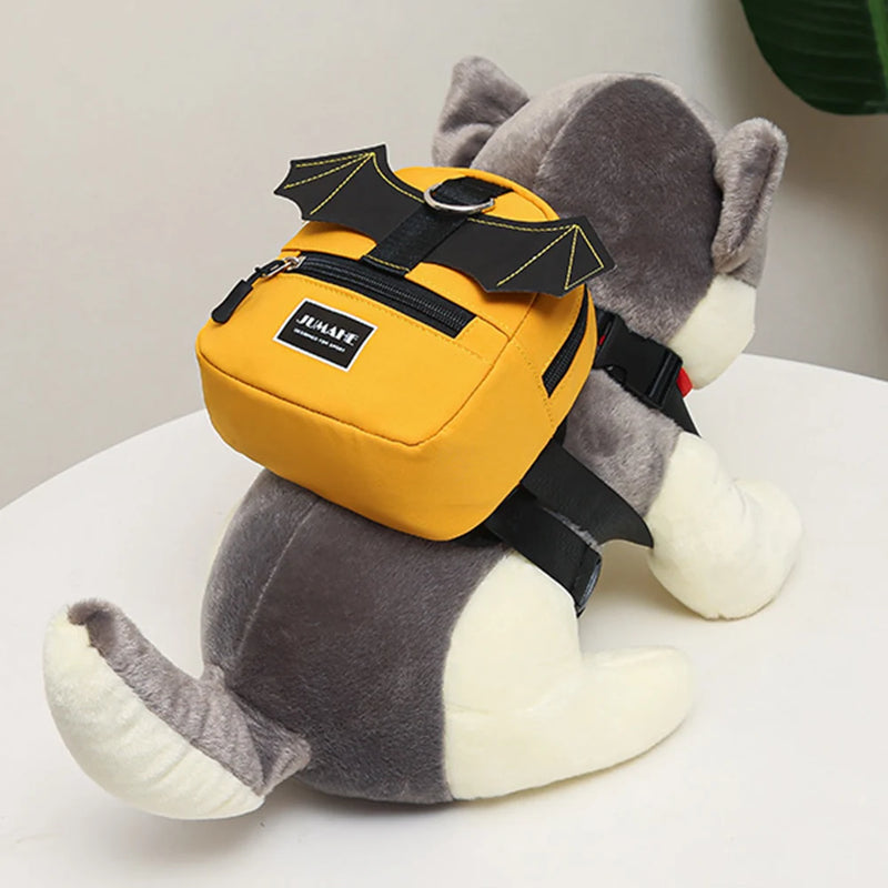 Coleira com Bolsa Escolar para Cães Pequenos - Estilo Personalizado e Funcional