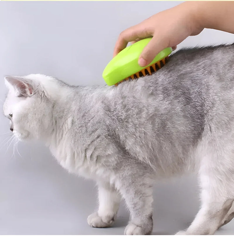 Escova a Vapor Multifuncional para Gatos – Cuidado Avançado e Conforto Ideal