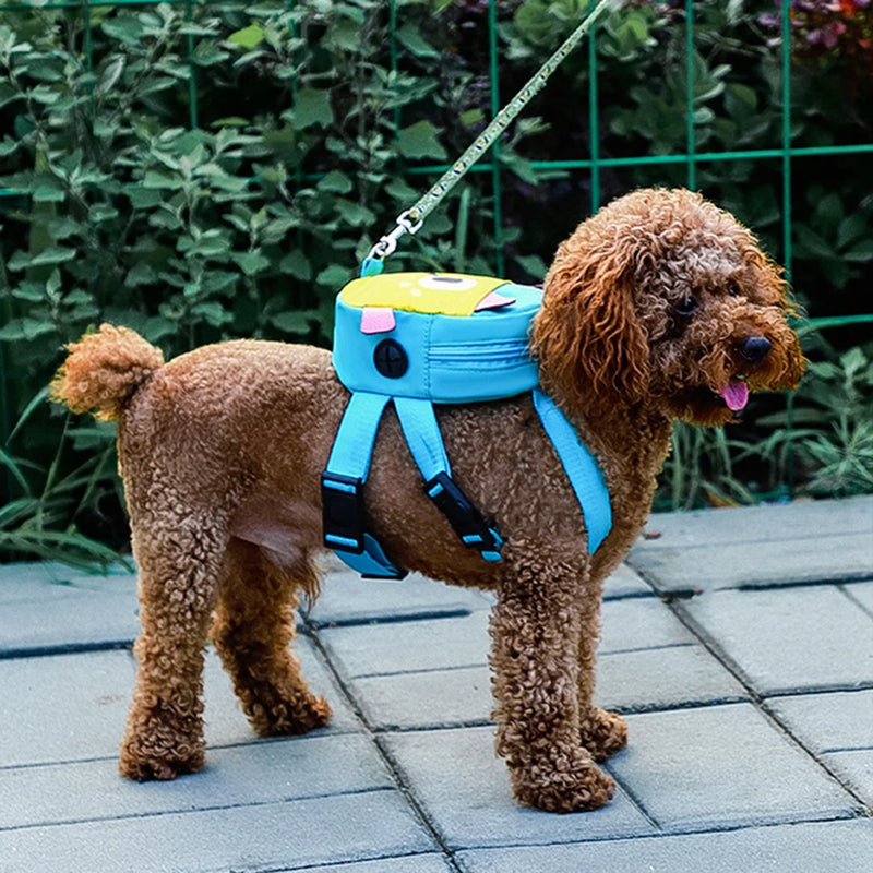 Coleira com Bolsa Escolar para Cães Pequenos - Estilo Personalizado e Funcional